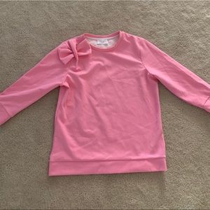 Hot pink bow detail sweatshirt